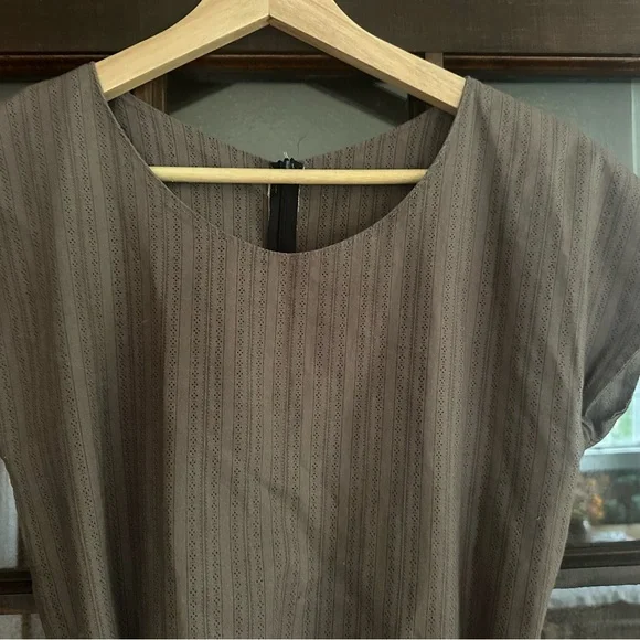 Let’s Backtrack Brown Striped Midi Dress - Picture 2 of 9